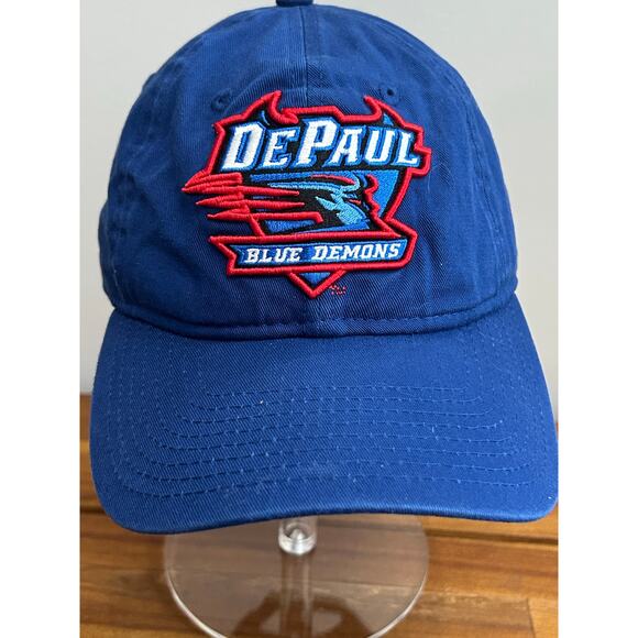 DePaul Blue Demons New Era Velocity 9Twenty Strap Back Hat Royal Blue - Picture 1 of 4